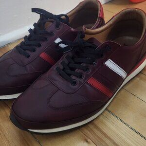 Burgundy Paul Branco leather dress sneaker